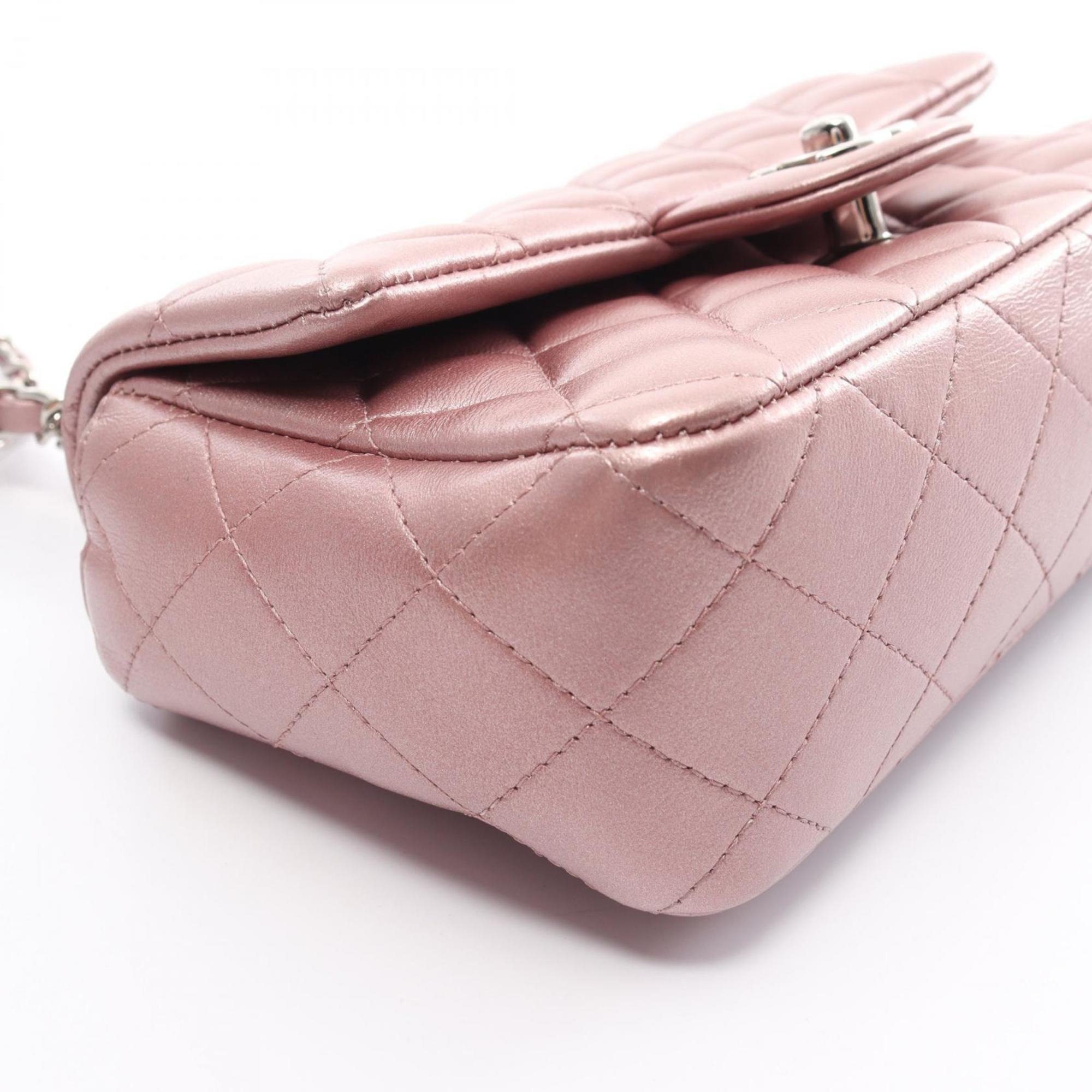 CHANEL Matelasse Shoulder Bag Leather Women's Pink 24515298