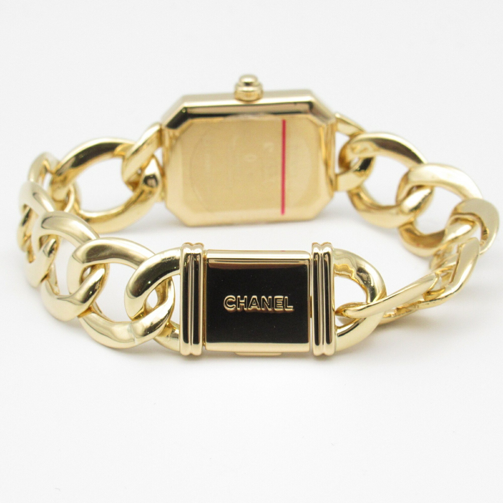 CHANEL Premiere S Watch, K18 (yellow gold), women's, black, H0003