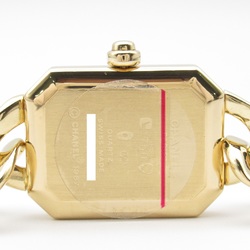 CHANEL Premiere S Watch, K18 (yellow gold), women's, black, H0003