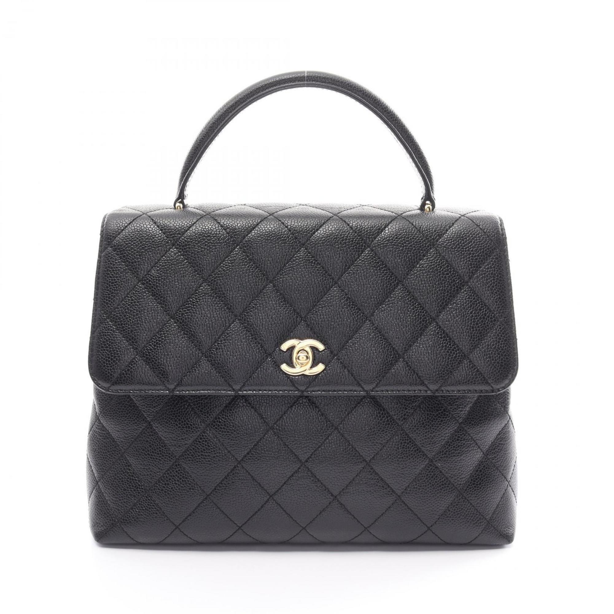 CHANEL Matelasse Handbag Bag Caviar Skin (Grained Calf) Women's Black