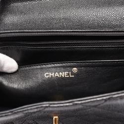 CHANEL Matelasse Handbag Bag Caviar Skin (Grained Calf) Women's Black