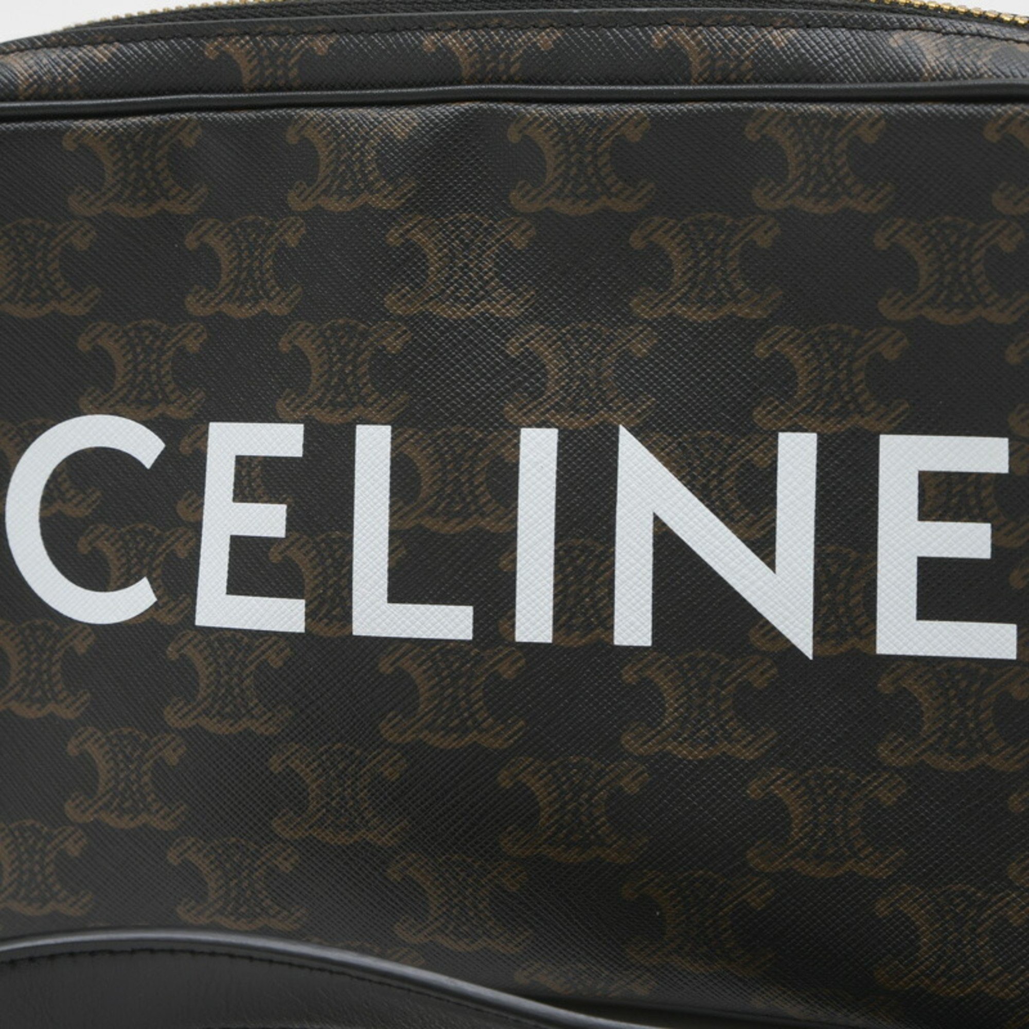 Celine Triomphe Medium Bag Canvas Black 194502