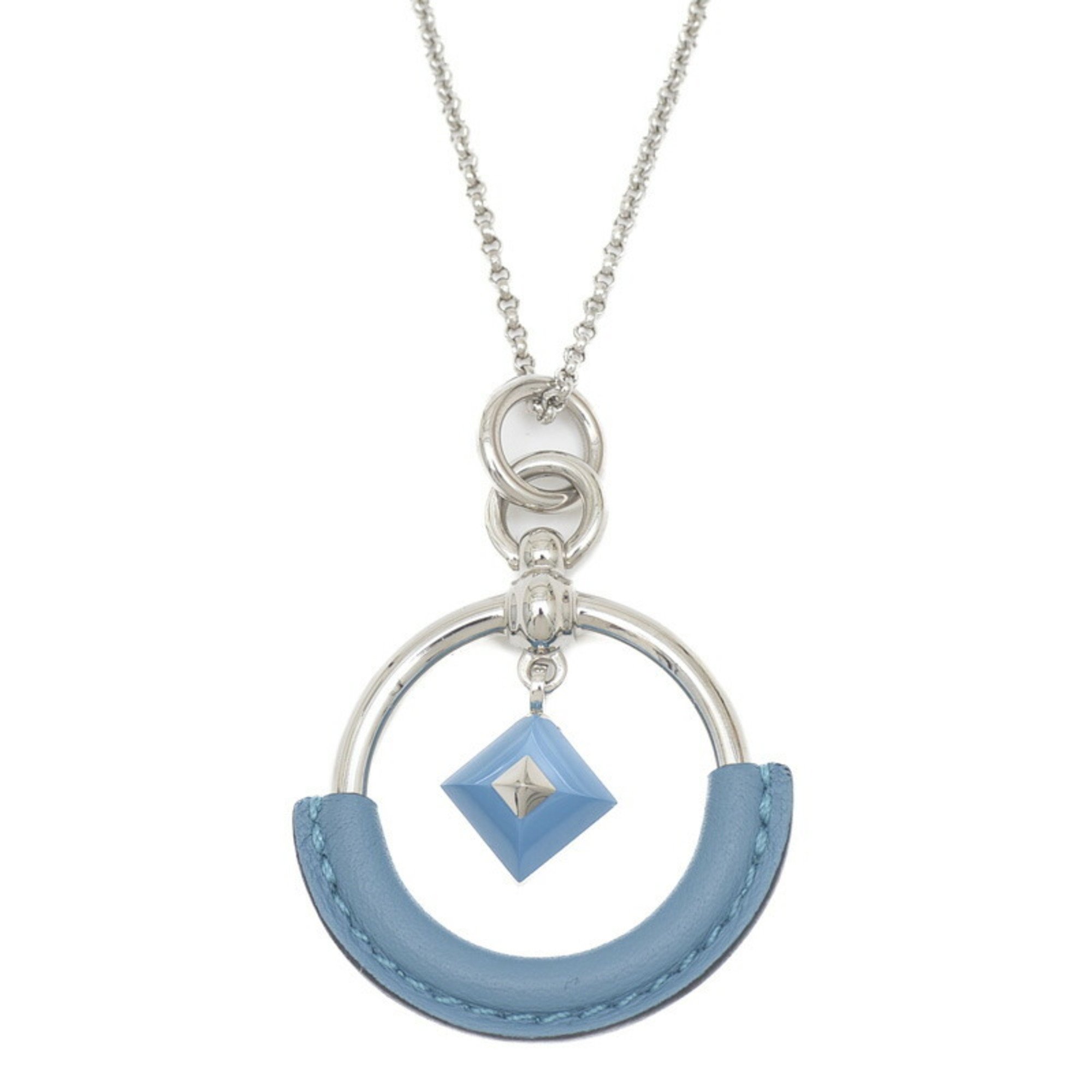 Hermes Loop Medor PM Necklace Blue Jean