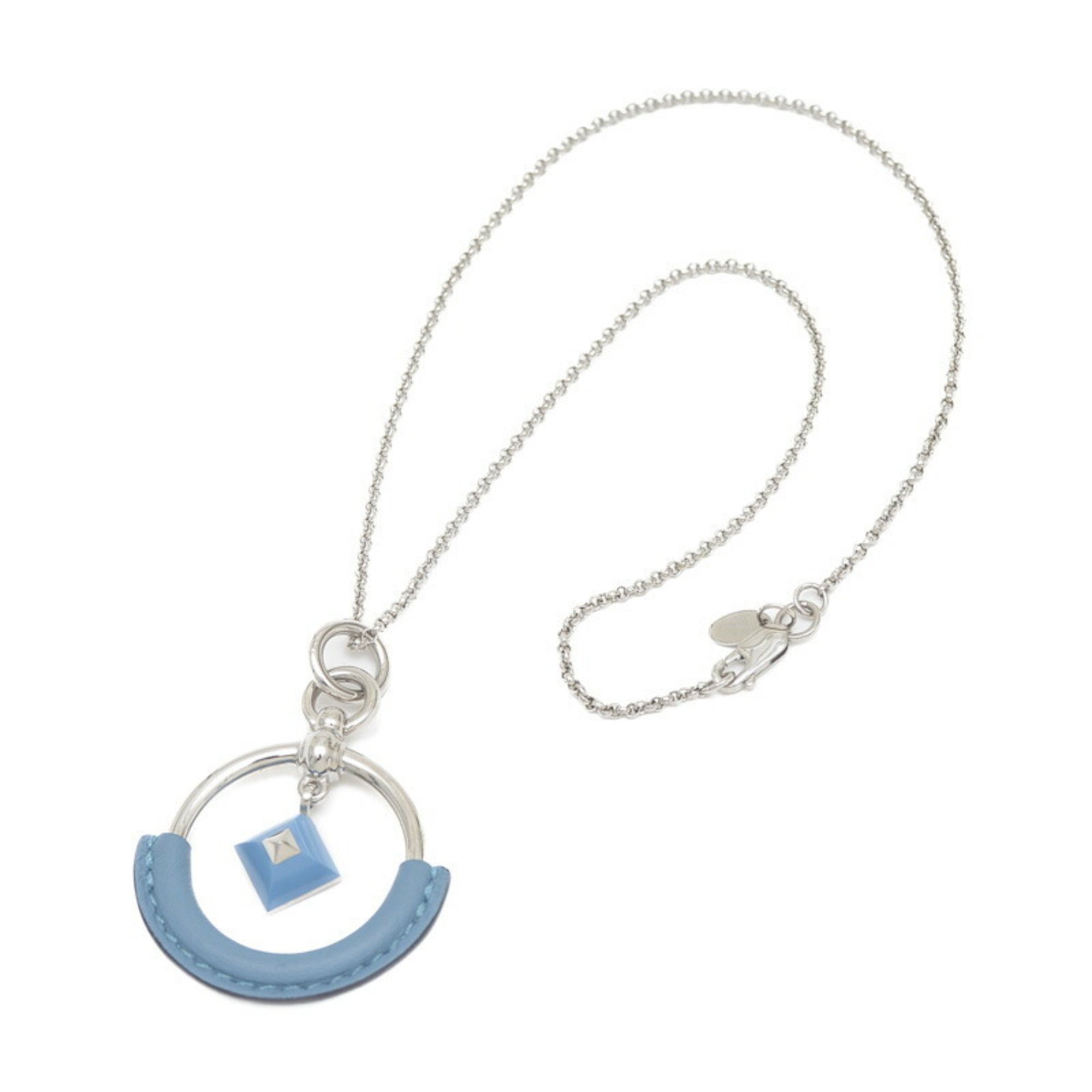 Hermes Loop Medor PM Necklace Blue Jean