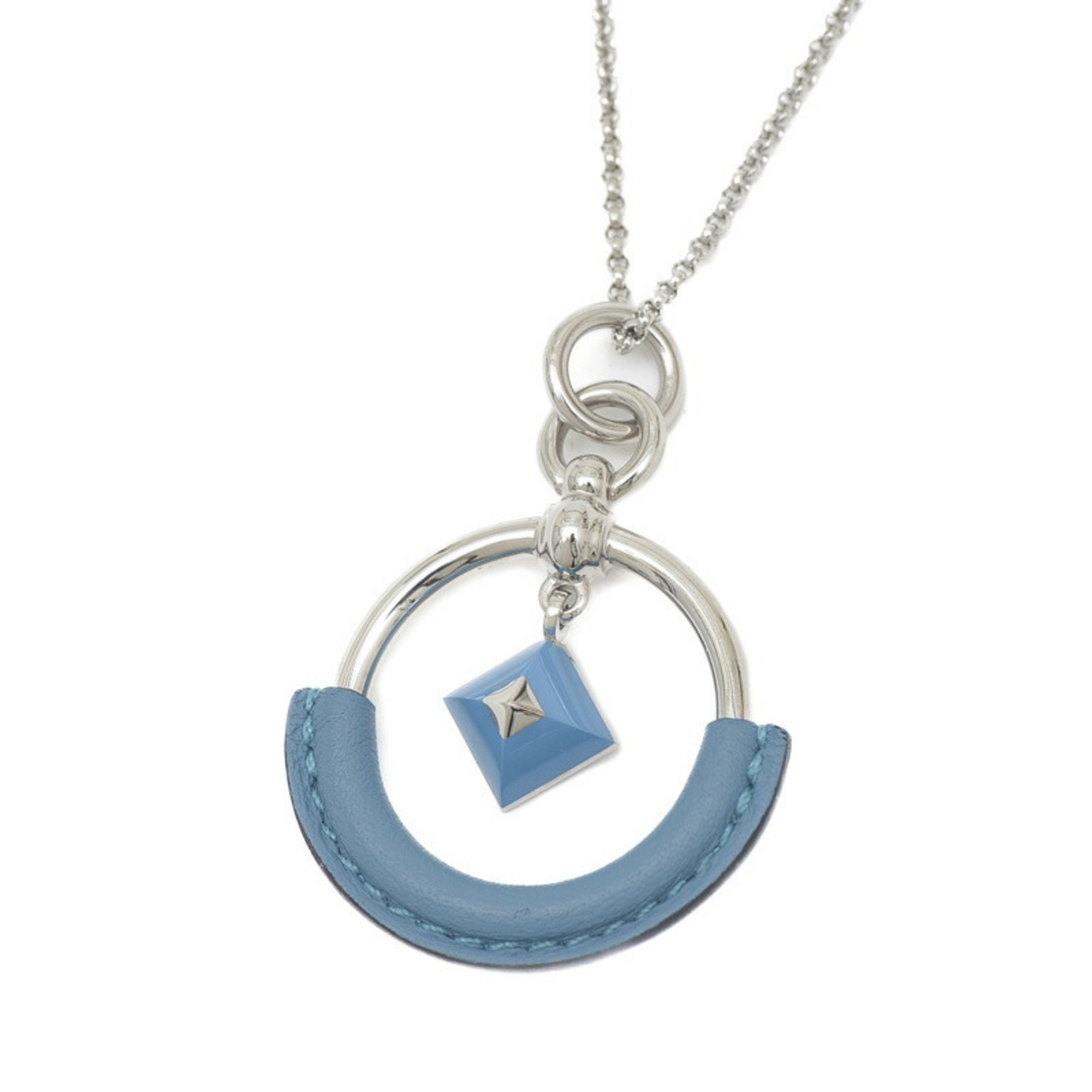 Hermes Loop Medor PM Necklace Blue Jean