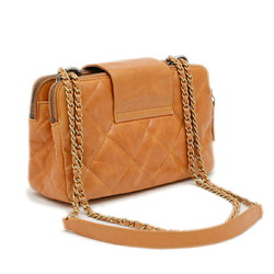 Chanel Matelasse Camera Bag Chain Shoulder Calfskin Camel