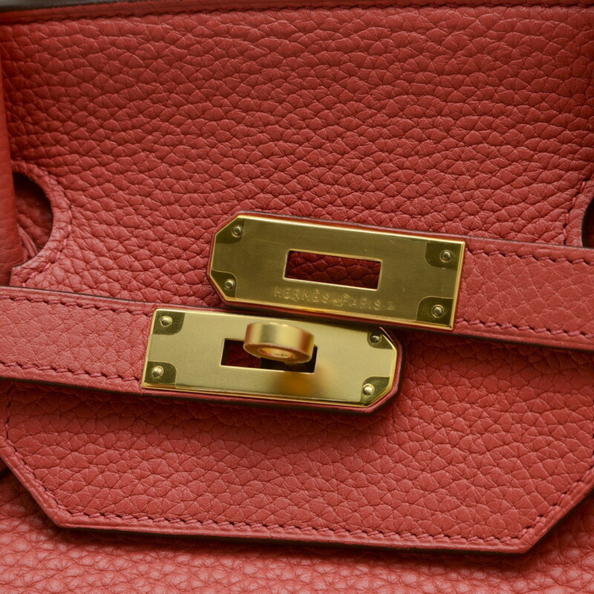 Hermes Birkin 40 Handbag Taurillon Rose Jaipur N Stamp