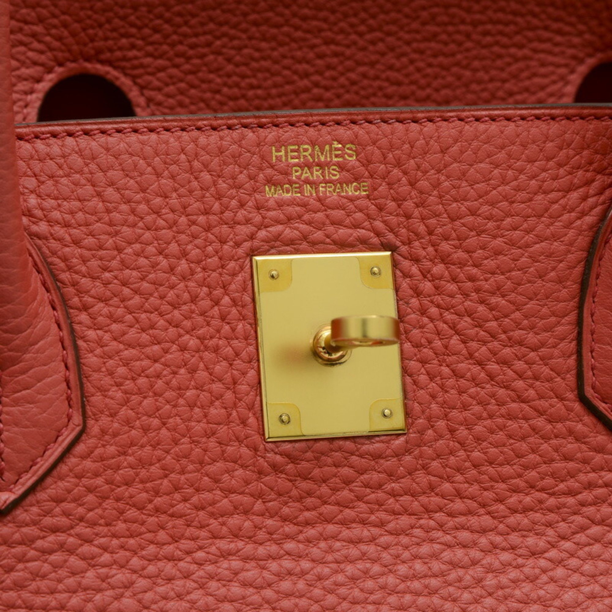 Hermes Birkin 40 Handbag Taurillon Rose Jaipur N Stamp