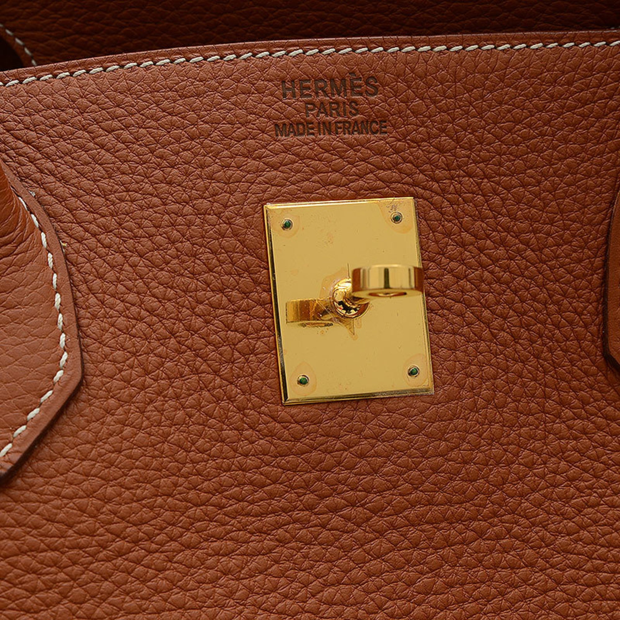 Hermes Birkin 40 Handbag Taurillon Cognac H Stamp