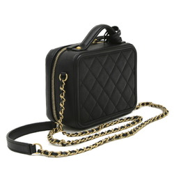 Chanel CC Filigree Small Chain Vanity Shoulder Bag Black A93343