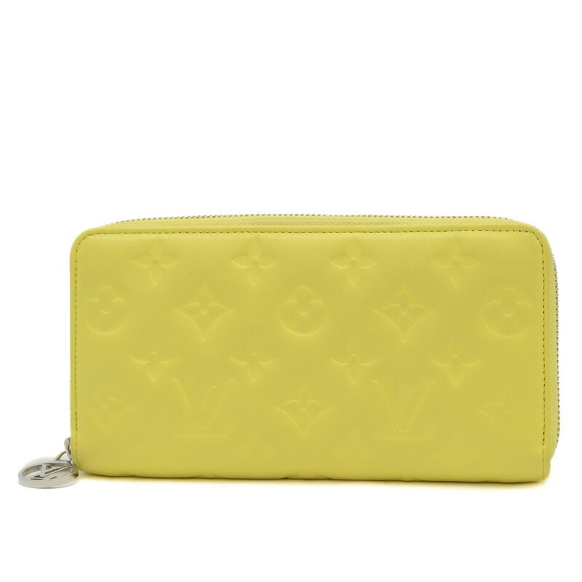 Louis Vuitton Monogram Lamb Leather Zippy Wallet Long Yellow M83104