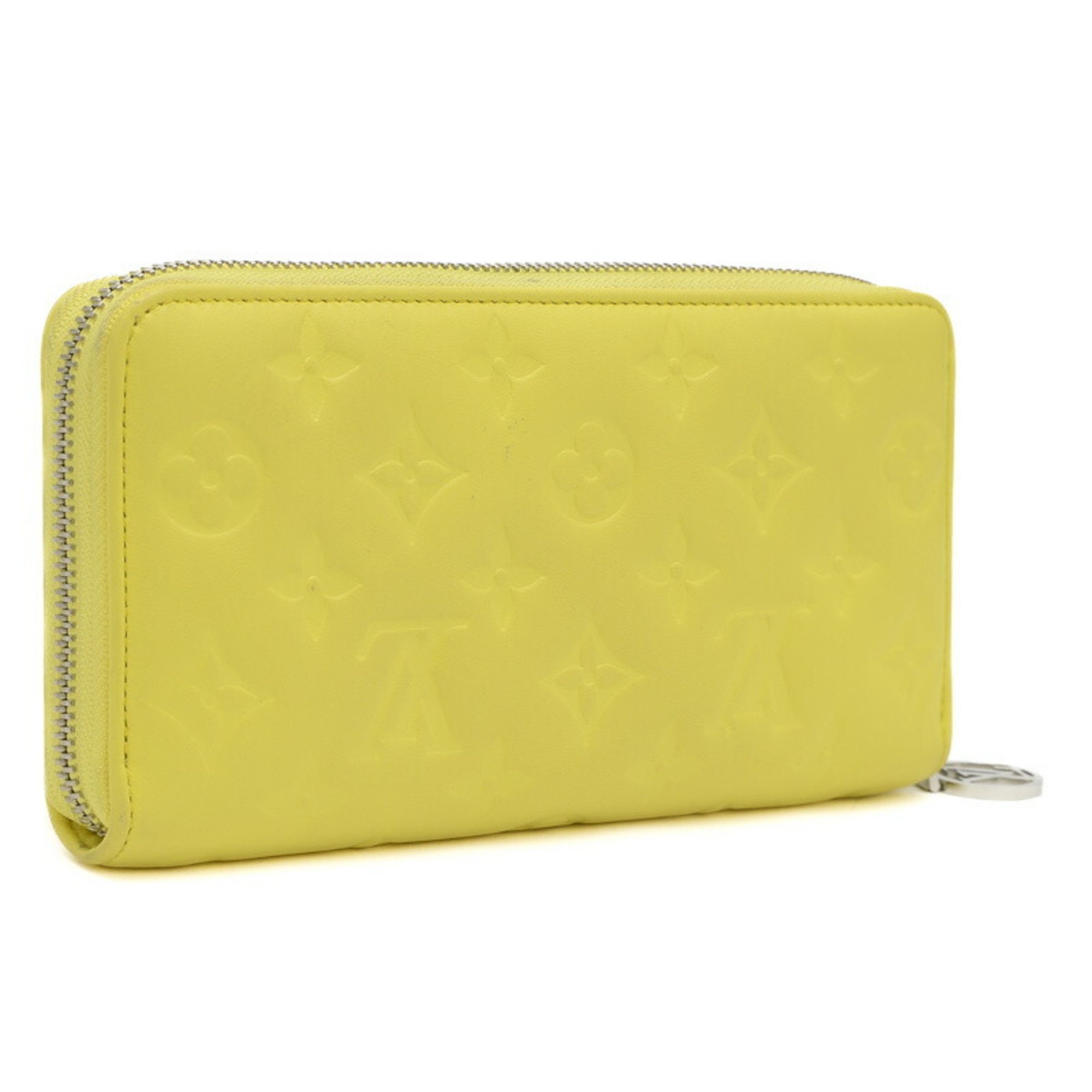 Louis Vuitton Monogram Lamb Leather Zippy Wallet Long Yellow M83104