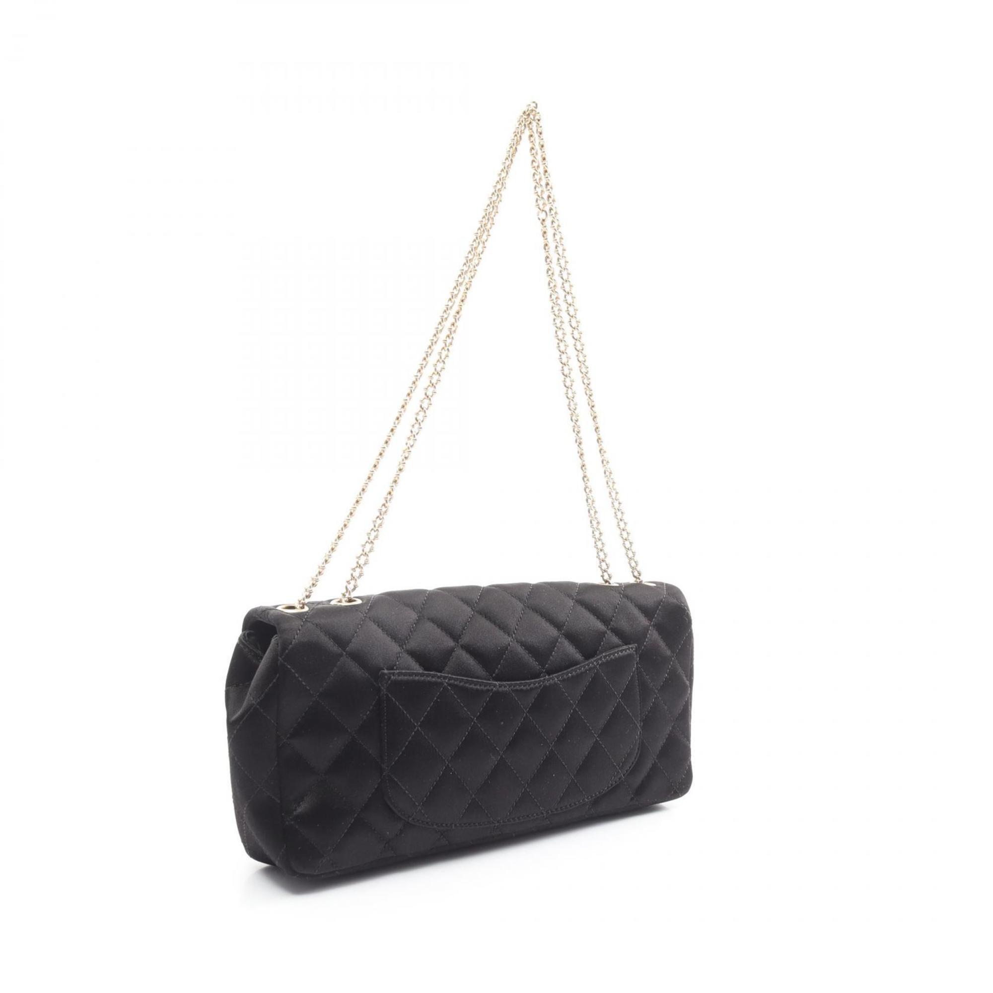 CHANEL Matelasse Shoulder Bag, Fabric, Women's, Black