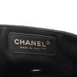 CHANEL Matelasse Shoulder Bag, Fabric, Women's, Black