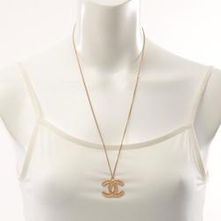 CHANEL Coco Mark Necklace GP (Gold Plated) Women's Gold B11 A