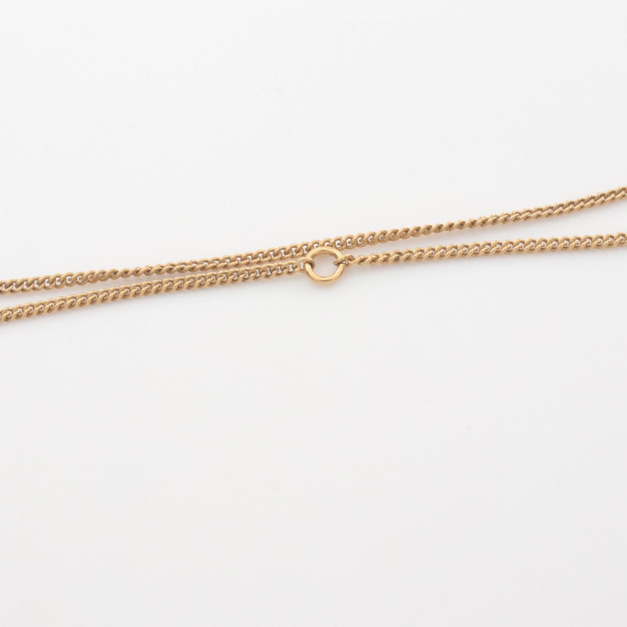 CHANEL Coco Mark Necklace GP (Gold Plated) Women's Gold B11 A