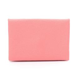 Hermes HERMES Calvi Flamingo Wallet/Coin Case Wallet Chevre Ladies Pink