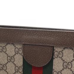 GUCCI Ophidia Small GG Supreme Sherry Line Shoulder Bag Coated Canvas Leather Women's Beige Multicolor 503877