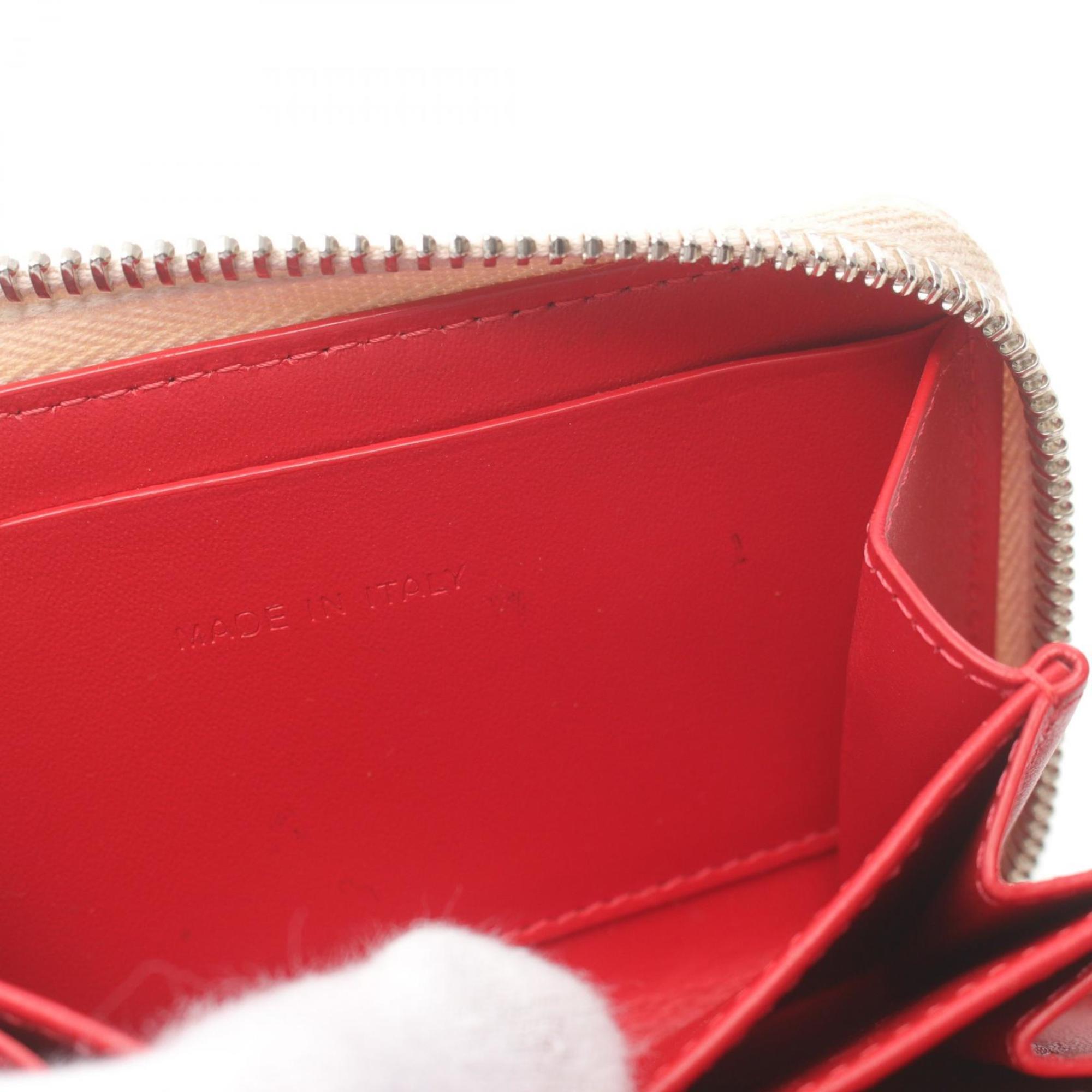 Christian Louboutin PANETTONE Wallet/Coin Case, Leather, Women's, Ivory