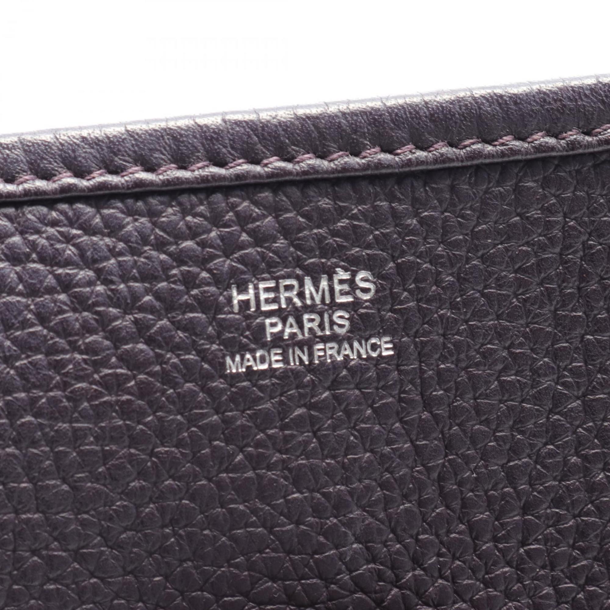 Hermes HERMES Evelyn 3 Trois GM Raisin Shoulder Bag Epsom Leather Women's Purple