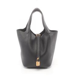 Hermes HERMES Picotin Lock PM Handbag Bag Taurillon Clemence Women's Black 056289CC