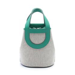 Hermes HERMES In the Loop PM Handbag Bag Toile H Swift Women's Gray Green