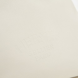 Hermes Bridad Backpack Shoulder Bag Evercolor White D Stamp