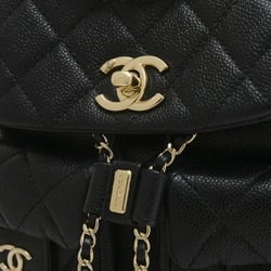 Chanel Matelasse Caviar Skin Chain Backpack Black AS3787