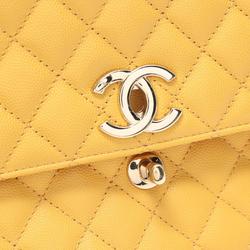 CHANEL Coco Handle 29 Flap Bag Matelasse Handbag Caviar Skin (Grained Calf) Women's Yellow A92991