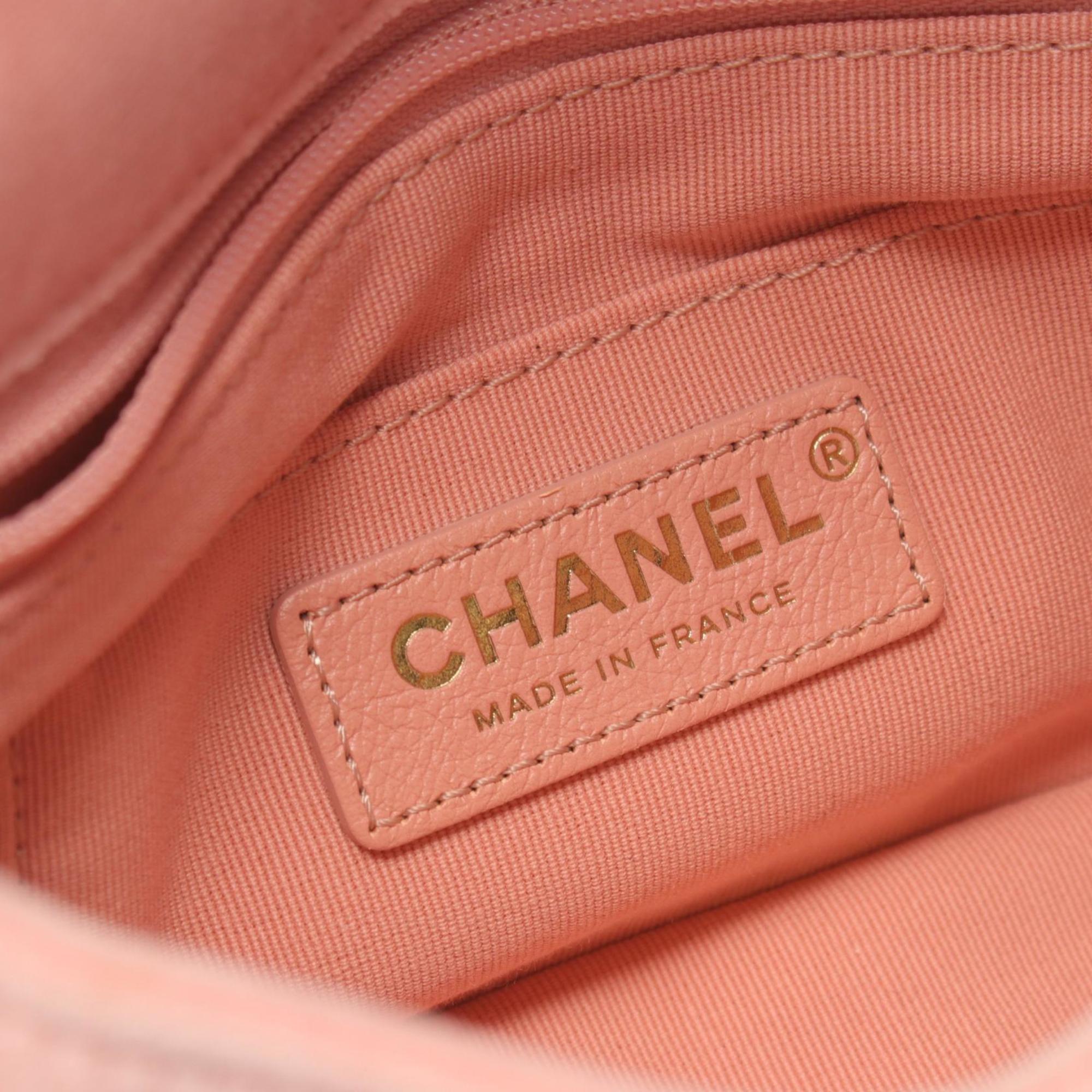 CHANEL Matelasse Shoulder Bag, Fabric, Women's, Pink