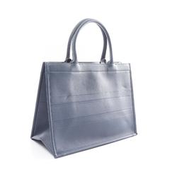 Christian Dior BO TOTE Book Tote Medium Bag Leather Women's Blue