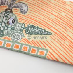 Hermes HERMES Twilly SUPER SILK QUEST Scarf Silk Women's Orange Multicolor H064011S