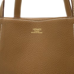 Hermes Double Sens 36 Reversible Tote Bag Taurillon Arzan Tabac Camel □P Engraved