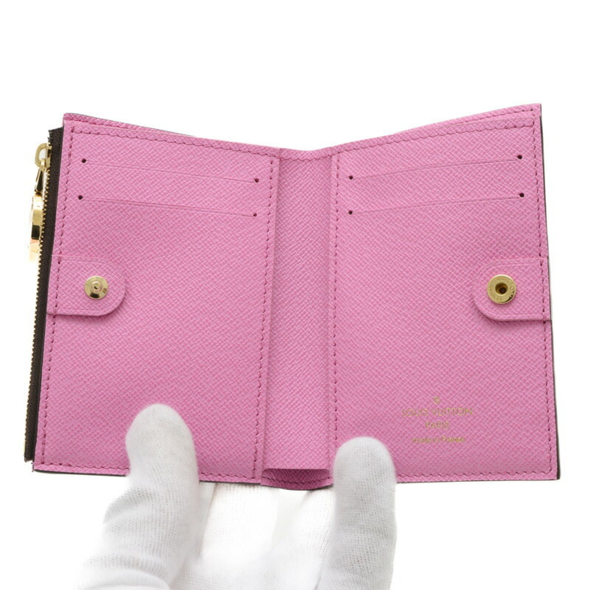 Louis Vuitton Monogram Portefeuille Lisa Bi-fold Wallet Rose Lollipop M82383