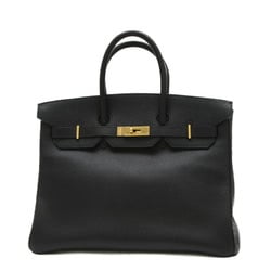 Hermes Birkin 35 Ardennes Handbag Black □F Stamp