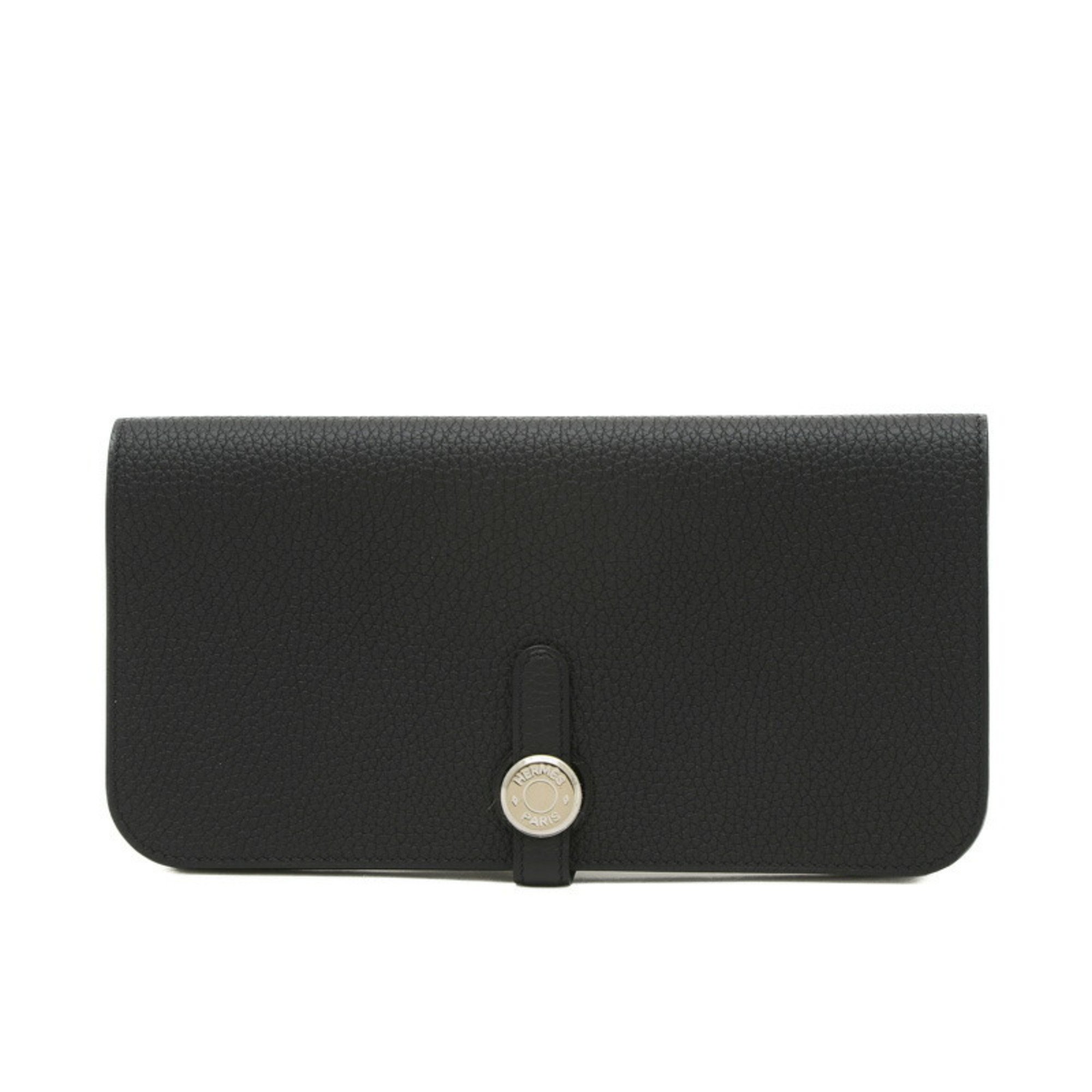 Hermes Dogon Long Wallet Togo Black C Stamp