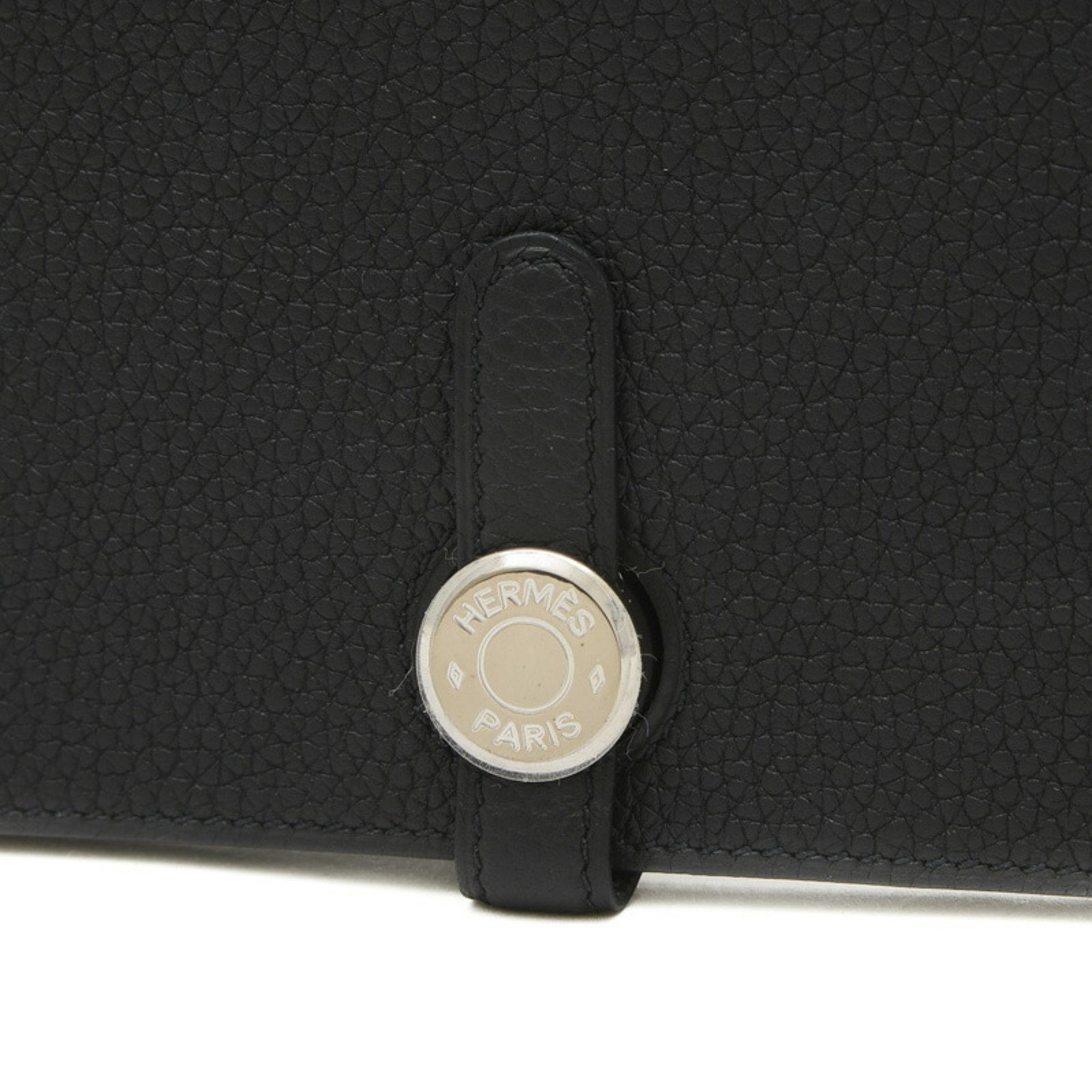 Hermes Dogon Long Wallet Togo Black C Stamp