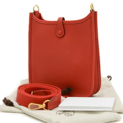 Hermes Evelyn TPM Taurillon Shoulder Bag Rouge Cou U Stamp