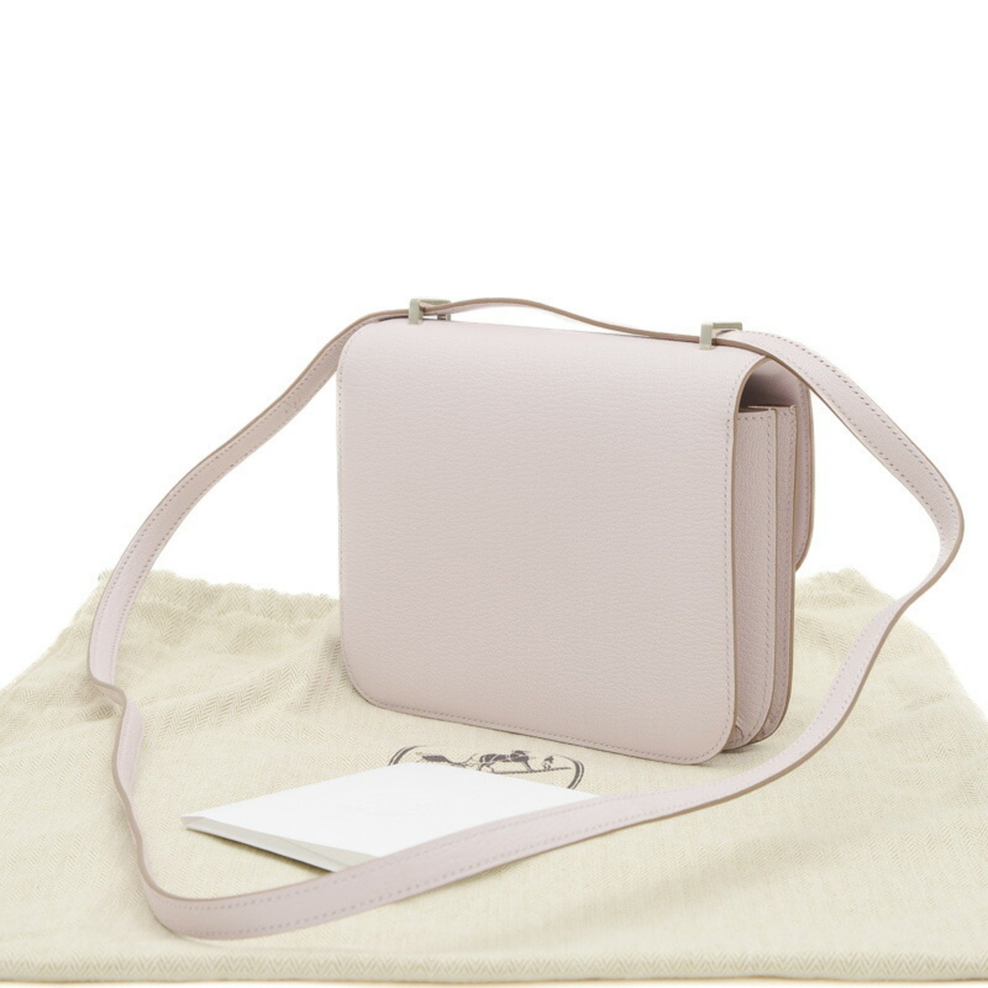 Hermes Constance Miroir Shoulder Bag Chevre Mauve Pale B Stamp