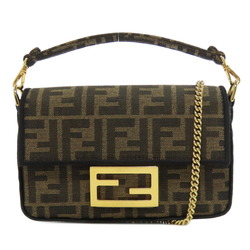 FENDI Zucca pattern shoulder bag canvas for women