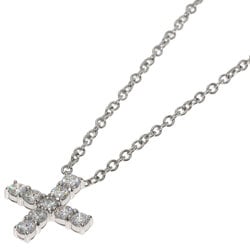 Harry Winston Cross Diamond Necklace Platinum PT950 Ladies HARRY WINSTON