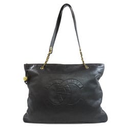 CHANEL Coco Mark Tote Bag Lambskin Women's