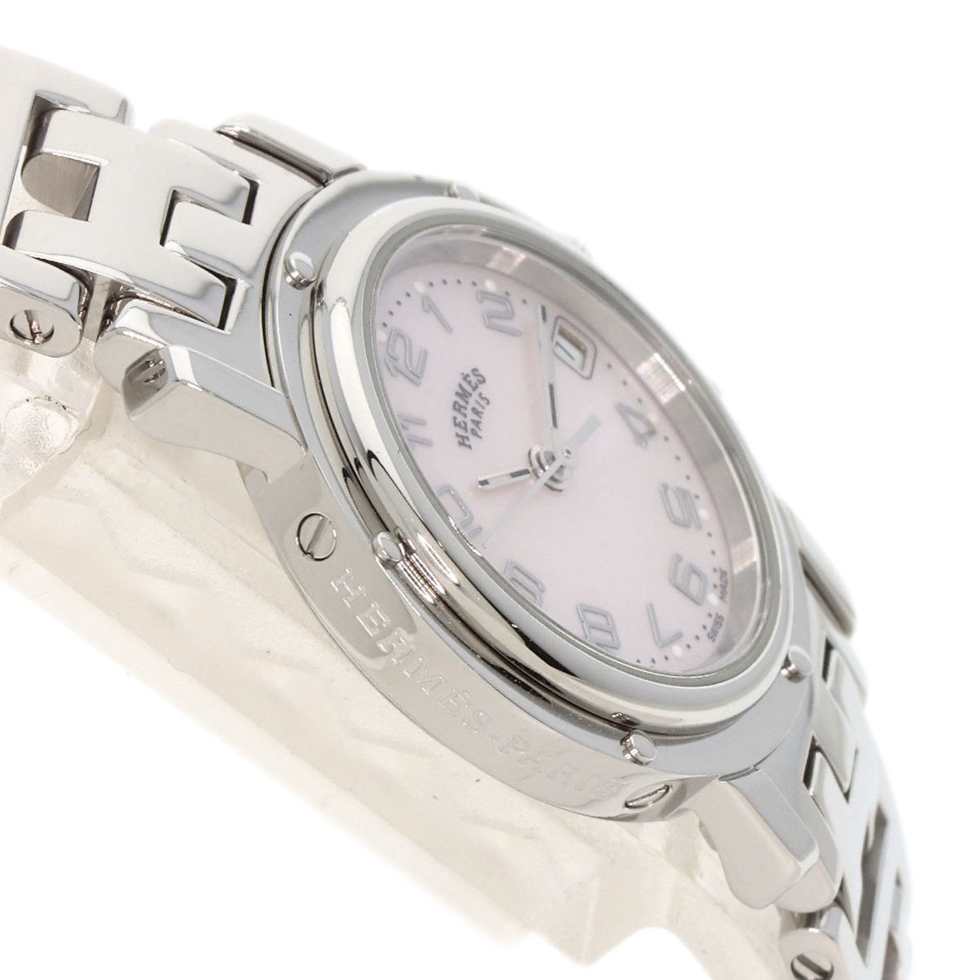 Hermes CL4.210 Clipper Nacle Watch Stainless Steel SS Ladies HERMES