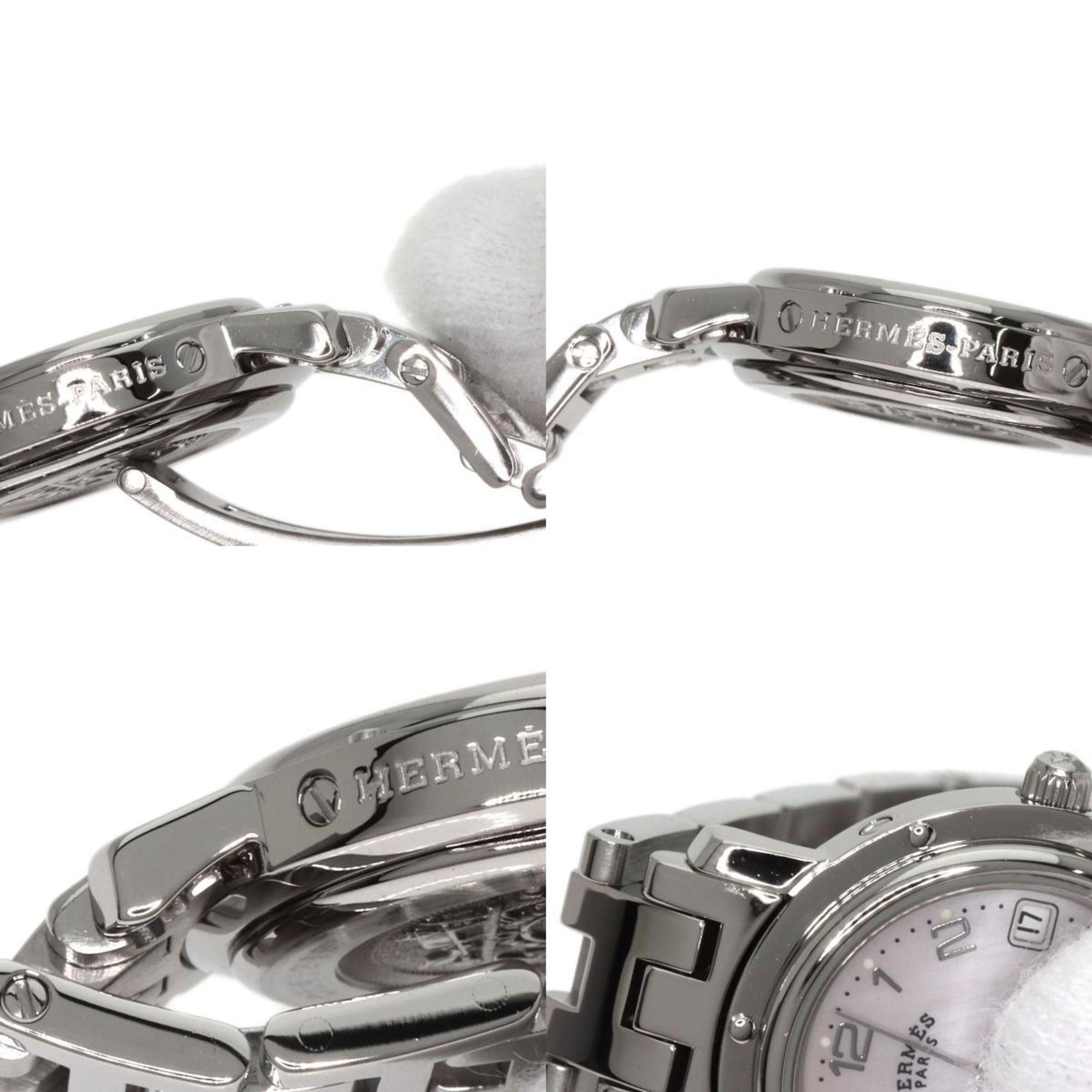 Hermes CL4.210 Clipper Nacle Watch Stainless Steel SS Ladies HERMES