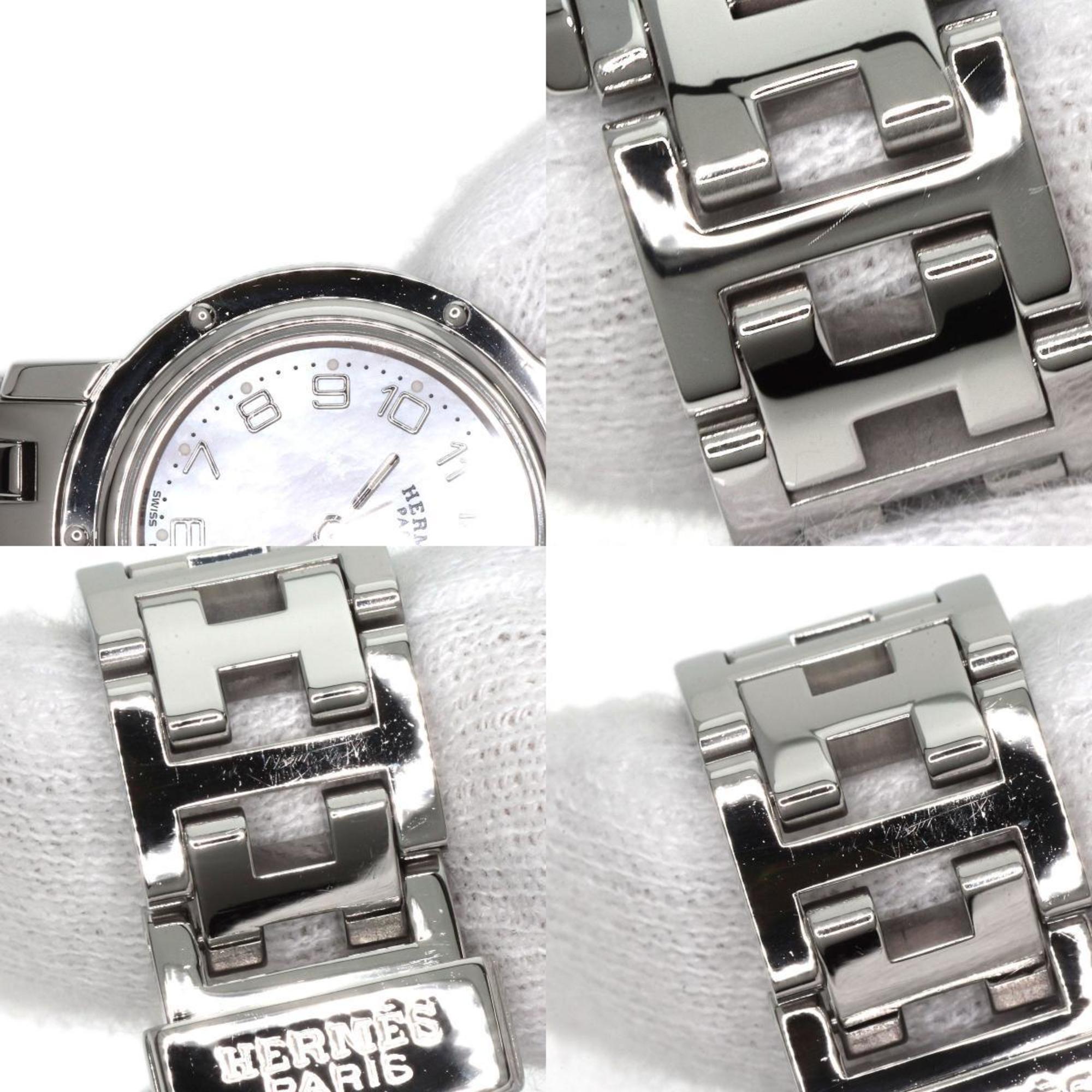 Hermes CL4.210 Clipper Nacle Watch Stainless Steel SS Ladies HERMES