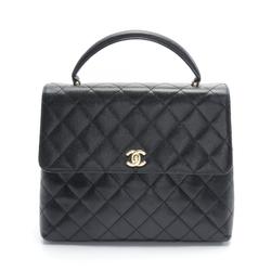 CHANEL Matelasse Handbag Bag Caviar Skin (Grained Calf) Women's Black A12397