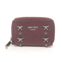 JIMMY CHOO DANNY Wallet/Coin Case, Leather, Women's, Bordeaux