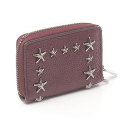 JIMMY CHOO DANNY Wallet/Coin Case, Leather, Women's, Bordeaux