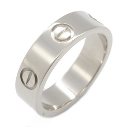 Cartier Love Ring, K18WG (White Gold), Men's, Women's, Silver