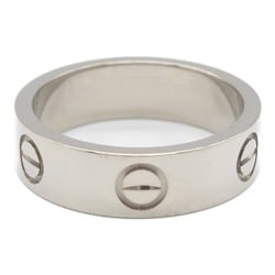 Cartier Love Ring, K18WG (White Gold), Men's, Women's, Silver